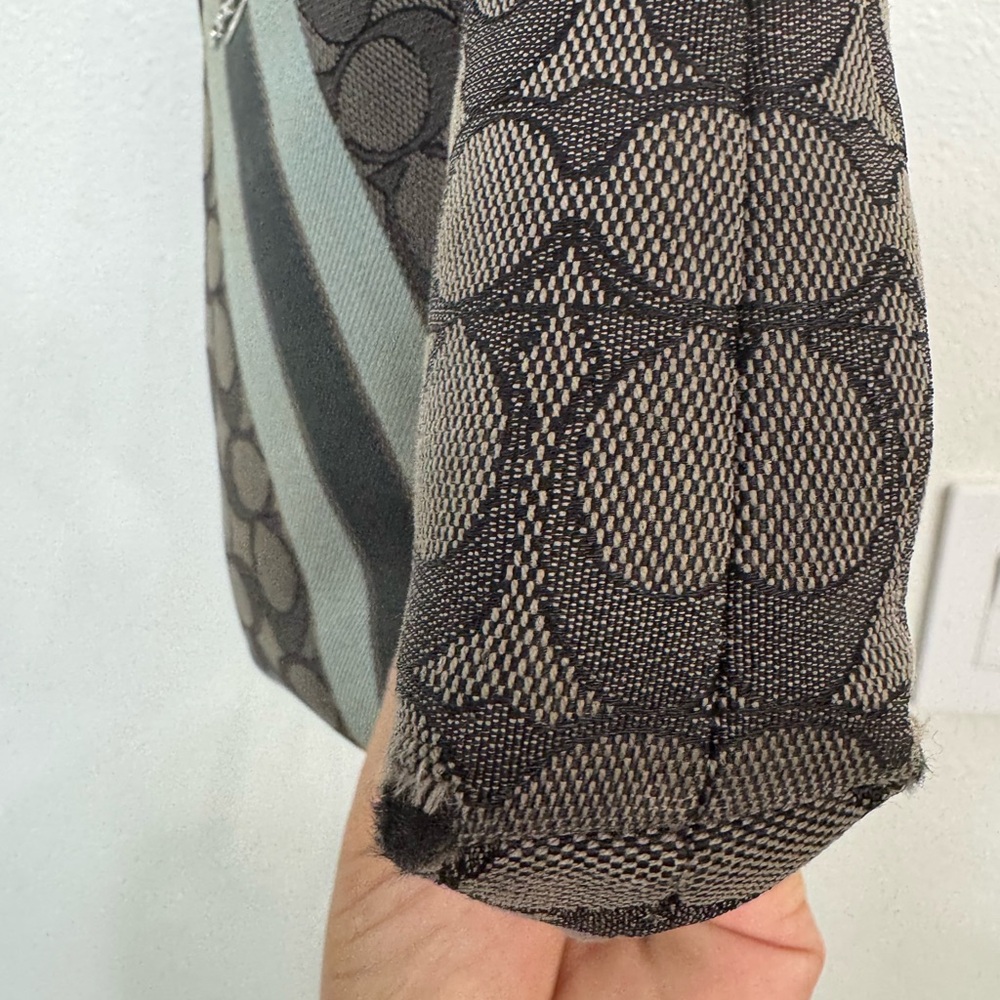 Coach Black and Gray Signature fair Messenger Bag - Picture 12 of 13